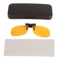 Clip-on Blue Light Blocking Glasses UV Protection Rimless 180 Degree Vertical Flip Orange Rectangle