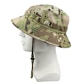 Pikkukuva 2 / 5: Kalastushattu ulkoilmaan, kalliokiipeilyyn, metsästykseen ja auringonsuojaksi CP camouflage 60cm (applicable to 58-60cm)