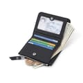 Slim RFID-secure Men's Wallet with Coin Compartment - Genuine Leather Wallet with Zipper Black 89