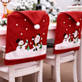 Miniatyrbild 3 av 7: 6 stycken julstolsöverdrag, julmiddagsstolsöverdrag, tomteluvor stolsöverdrag Xams stolskydd
