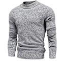 Miniatyrbilde 4 av 5: Ny Vinter Herre Mock Neck Genser Mote Ensfarget Varm Strikket Pullover Herre Casual Elastiske Gensere Mann Høst Strikkeplagg Dark Grey L