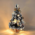 Miniatyrbild 1 av 5: Liten julgran med ljus, mini skrivbordsdekorerad julgran (40cm) TA