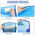 Miniatyrbild 3 av 5: A4 Plastic Folders, 5-pack Transparent Pocket Folders, Plastic Pockets with Snap Closure, School - Multicolor/Horizontal Section