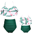 Miniatyrbillede 1 af 5: Kvinder, Piger Todelt Flæse Høj Talje Bikini Badedragt B XL