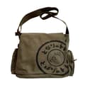 Totoro Canvas Messenger Bag Tecknad Student Bok Messenger Väska Multi-Pocket - militärgrön