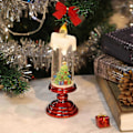 Miniatyrbild 1 av 4: Jultomte Ljusstake, Batteridriven LED-Ljusstake, Vattentät, Flimmerande Juldekorationer Present - jjS Red - Xmas Tree