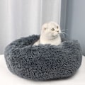 Miniatyrbild 3 av 10: Queta Kattsäng, Vacker Djursäng, Liten Hundbädd Husdjursbädd Plysch Mjuk Rund Kattsäng (50cm) dark grey Diameter 50 cm