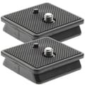 2 pcs Tripod Mount Tripod Quick Release Plate 1/4 inch Screw Tripod Camera Mount Black 4.6X4.2X0.6CM