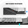 Miniatyrbilde 7 av 10: Bærbar integrert mobiltelefon universell thailandsk språk Bluetooth beskyttende lærdeksel tastatur Sky blue