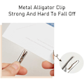 Miniatyrbilde 4 av 9: 10 stk Memo- og Meldingklippholder, Vertikale Notater / Fotoholder med Alligator-klipp og Furu-base for Kontor / Bryllup / Fest /