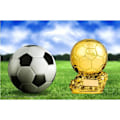 Miniatyrbillede 3 af 5: Europæisk fodbold Golden Ball, resin trofæ fan memorabilia, ny Ballon d'Or trofæ fodbold til fodboldkamp minde mindesmærke pris 15cm