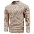 Miniatyrbilde 2 av 5: Ny Vinter Herre Mock Neck Genser Mote Ensfarget Varm Strikket Pullover Herre Casual Elastiske Gensere Mann Høst Strikkeplagg Khaki XL
