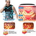 Miniatyrbillede 6 af 7: Vitaboost Vest Kompressions T-shirt, Maynox Vita Bboost Vest, Shapewear Vest Version Ionisk Formende Ærmeløs T-shirt Mænd Behagelig Åndbar Black XL