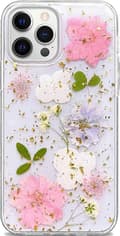Designed for iPhone 13 Pro Max Pressed Flower Case, Cute Bling Glitter Sparkly Clear with Design Soft Silicone TPU Rubber Dried Real Floral E