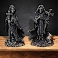 Miniatyrbillede 4 af 5: Skeletfigur Ond Grim Reaper til Halloween Hjemmekontor Indretning Harpiks Statue Skulptur Ornament