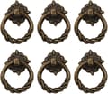 Miniatyrbillede 1 af 5: 6 stk Vintage Bronze Dråbering Knapper Håndtag til Kommode Skuffe