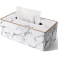 Tissue Box Cover Rectangular, PU Leather Tissue Box Holder for Kleenex, Napkin, Rectangular Tissue Box Covers, Holder for Bathroom Car Home Decorative