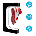 Miniatyrbillede 3 af 4: Magnetisk sneaker Display Liquid Sneaker LED -belysning 360 Roterende sort