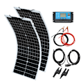Miniatyrbild 1 av 2: Hög Effektivitets Solpanel Kit, 50W/100W Monokristallin, Flexibel Design,100W Kit Vit 100W Kit White 100W Kit White