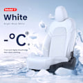 Pikkukuva 2 / 2: Jäähdytettävä auton istuinpehmuste, neljä vuodenaikaa, vedenpitävä nahka,Valkoinen 1 kpl White 1PC