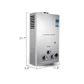 Miniatyrbild 2 av 2: LPG Vattenberedare, Portabel Tanklös Design, Flera Säkerhetsskydd, 8-18L/min Utmatning,6 liter 6L 6L