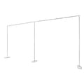 Backdrop Ställning, Justerbar Storlek, Metallkonstruktion, Idealisk för Bröllop, Silver, XL