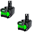 Pikkukuva 1 / 2: 18V Li-Ion -akku RYOBI One+ -järjestelmään, 6000mAh/3000mAh, suuri kapasiteetti ja yhteensopivuus useiden laitteiden kanssa.,2 kpl 6000 2 pcs 6000 2 pcs 6000