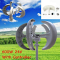 Miniatyrbillede 2 af 5: Vindmølle Generator, 600W Effekt, 5-Bladet Lodret Akse Design,600W, 24V, 5 Blade 600W