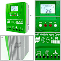 Miniatyrbillede 2 af 4: 2000W Hybrid Vind Sol Oplader Controller MPPT - 30A/60A Batteriudligner for Lifepo4 & Lithium Wind1000W Solar1000W