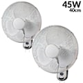 Pikkukuva 2 / 2: Seinätuuletin 45W, 3 säädettävää nopeutta, helppo asennus 40cm halkaisija,2 kpl 45W, EU 2 PUs 45W 2 PUs 45W