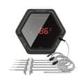 Miniatyrbillede 1 af 2: Grilltermometer, 6 prober, trådløs design, genopladeligt batteri, Bluetooth-forbindelse, sort, 6XS Sort 6 sensor