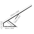 Miniatyrbillede 1 af 9: Tungt Pligt Sengløftemekanisme - Stål Materiale, Pneumatiske Gasstænger & Forborede Huller 5ft 152cm