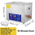 Miniatyrbillede 2 af 6: 40KHz Ultralydsrenser - Digitalt Kontrolpanel, SUS304 Materiale, Lave Priser 10L