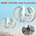 Miniatyrbillede 3 af 5: Vindmølle Generator, 600W Effekt, 5-Bladet Lodret Akse Design,600W, 24V, 5 Blade 600W