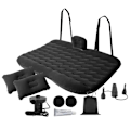 Miniatyrbillede 1 af 2: Bil luftmadras, oppusteligt design, bærbar luftpumpe, Sort Black Black