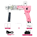Miniatyrbild 1 av 2: Tufting Gun Set, Elektrisk Touffing Pistol, 7 – 21mm Tufting Pistol, Rosa Pink Pink