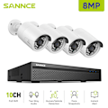 Miniatyrbillede 2 af 2: 8MP CCTV Overvågningssystem, PoE, Smart Detektion, To-Vejs Lyd,4 stk. 0TB 4PCS 0TB 4PCS 0TB