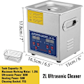 Miniatyrbillede 2 af 6: 40KHz Ultralydsrenser - Digitalt Kontrolpanel, SUS304 Materiale, Lave Priser 2L