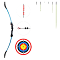 Pikkukuva 1 / 2: Lasten jousi ja nuoli -setti, jaettu kaareva muotoilu, sopii sekä vasen- että oikeakätisille., 1 jousi 6 nuolta multi 1 bow 6 arrow