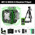 Pikkukuva 2 / 2: Vihreä laser-taso Bluetoothilla, 3D-ristiviiva, 12 viivaa,SET-3 SET-3 SET-3