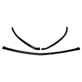 Miniatyrbillede 1 af 2: Blank Front Bumper Lip Splitter i blank sort, nem installation, til Mercedes-Benz A-klasse 2019+.,Glossy sort Glossy Black Glossy Black