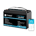 Miniatyrbild 1 av 2: 12V 100Ah LiFePO4-batteri, 1280Wh kapacitet, 4000+ cykler, 100Ah Med Bluetooth 12V 100Ah With Bluetooth 12V 100Ah With Bluetooth