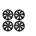 Miniatyrbillede 1 af 2: Tesla Model Y Hub Cap, 19-tommers Performance Udskiftning, Fuld Fælgdæksel, mat sort-LR matte black-LR matte black-LR