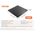 Miniatyrbillede 2 af 2: Interlocking Garage Gulvfliser, Ikke-Slip, 25 Kvadratfod Dækning, sort25stk black25pcs black25pcs