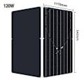 Miniatyrbillede 2 af 2: Fleksibelt solpanel, Høj effektivitet på 24%, Letvægts og bærbar,18V 120W 18V 120W 18V 120W