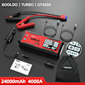 Miniatyrbild 2 av 2: Bilstartare, 4000A toppkraft, 24000mAh kapacitet, GT4000-RD GT4000-RD GT4000-RD