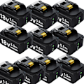 Miniatyrbillede 1 af 2: 18V Li-ion batteri til Makita værktøj, 5,5Ah kapacitet, LED-indikator,10 stk 10 PCS 10 pcs