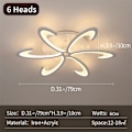 Miniatyrbillede 2 af 2: Moderne LED-krystal lysekrone, Justerbar lysstyrke, Jern & Akryl, Overflademontret,6THX, Varm Hvid 6THX