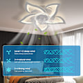 Miniatyrbillede 4 af 5: LED loftventilator, app og fjernbetjening, justerbar hastighed dæmpbar loftlys