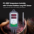 Miniatyrbillede 5 af 5: Digital Temperatur- og Fugtighedsregulator, Forudkablet, Dobbelt Trin EU socket